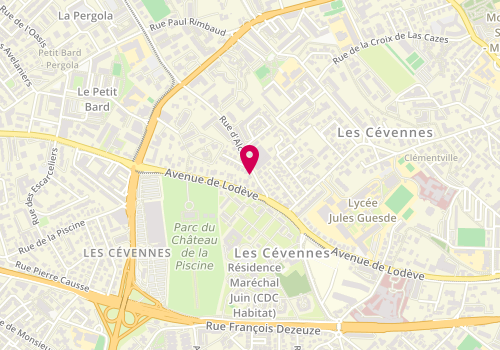 Plan de LHENRY Côté Déco, 127 Rue d'Alco, 34080 Montpellier