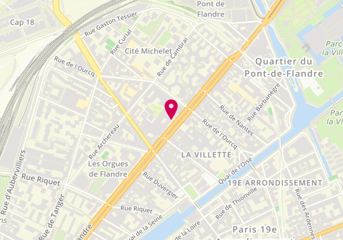 Plan de 127af, 127 avenue de Flandre, 75019 Paris
